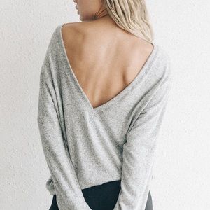 Noah Brown Get It Pullover Sweater Gray Salt & Pepper